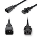 AddOn Networks ADD-C142C13C14G3FBK power cable Black 35.4" (0.9 m) IEC C14 IEC C13