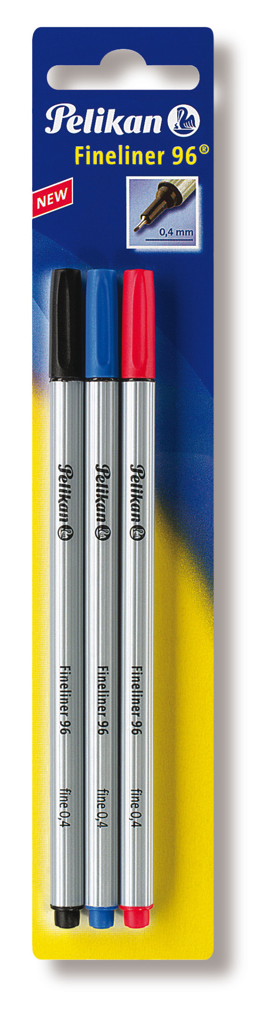 Image of Pelikan 96 fineliner Fine Black, Blue, Red 3 pc(s)
