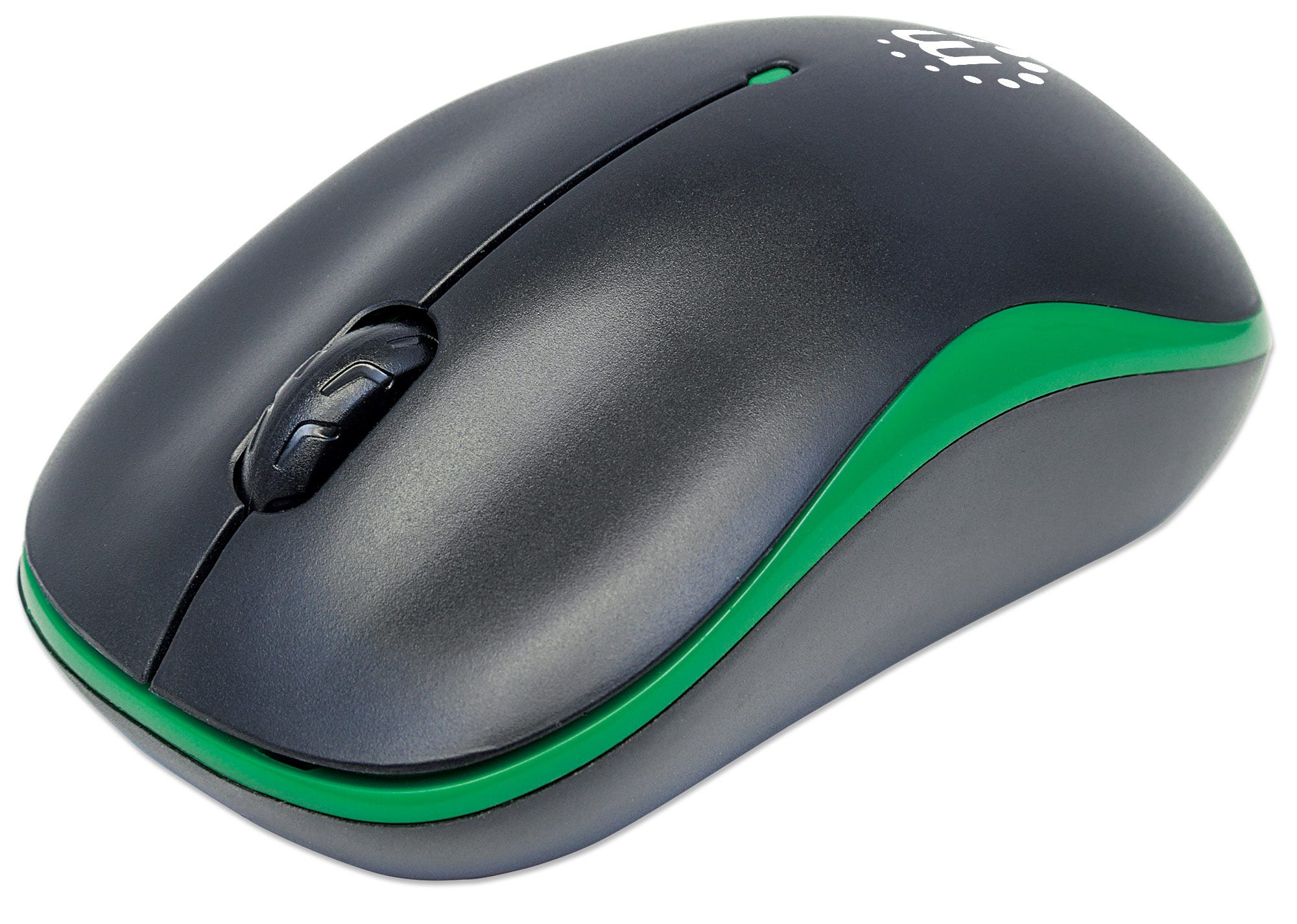 Image of Manhattan Success Wireless Mouse, Black/Green, 1000dpi, 2.4Ghz (up...
