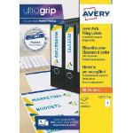 Avery Laser Filing Label Lever Arch File 200x60mm 4 Labels per Sheet White (Pack 40 Labels) L7171-10