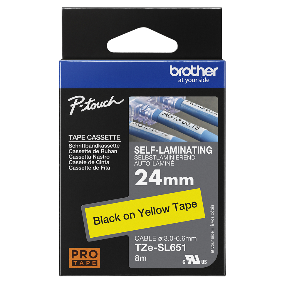 Brother TZE-SL651 label-making tape Black on gold