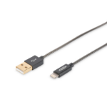 Ednet 31070 Lightning-kabel 1 m Zwart