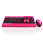 Accuratus Image Set keyboard Mouse included Home USB QWERTY English Pink