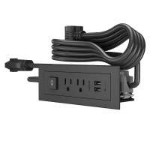 C2G Furniture Power Center with Power Switch, 2 Outlets and USB socket-outlet 2 x USB A + 2 x NEMA 5-15 Black