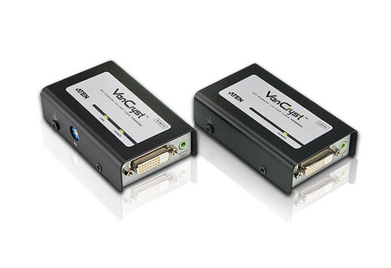 ATEN VE600A-AT-E AV extender AV transmitter & receiver Black