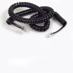 Belkin Coiled Telephone Handset Cord, 12 feet (3.7m), Black