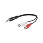 Microconnect 3.5mm/2xRCA, 0.2m audio cable Black  Chert Nigeria