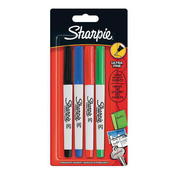 Sharpie Permanent Marker, Ultra Fine Point 0.5 mm (Pack of 2)