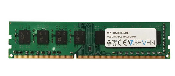 Image of V7 4GB DDR3 PC3-10600 - 1333mhz DIMM Desktop Memory Module -...