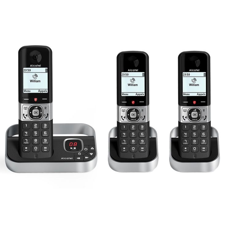 Photos - Telephony Accessory Alcatel F890 Voice Advanced Call-Block Handsets Trio - Black ATL1425277 
