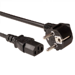 ACT Netsnoer LSZH mains connector CEE 7/7 male (haaks) - C13 zwart 2,5 m