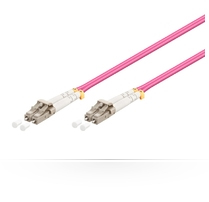 Image of Microconnect 1.5m, LC/UPC-LC/UPC fibre optic cable OM4 Violet