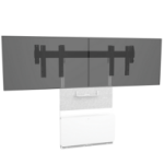 Chief Tempo Floor Support Mount and Frame, Wood Door Kit in Wilsonart® Designer White HPL with White Locks