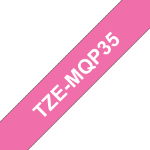 Brother TZE-MQP35 DirectLabel white on pink Laminat 12mm x 5m for Brother P-Touch TZ 3.5-18mm/6-12mm/6-18mm/6-24mm/6-36mm
