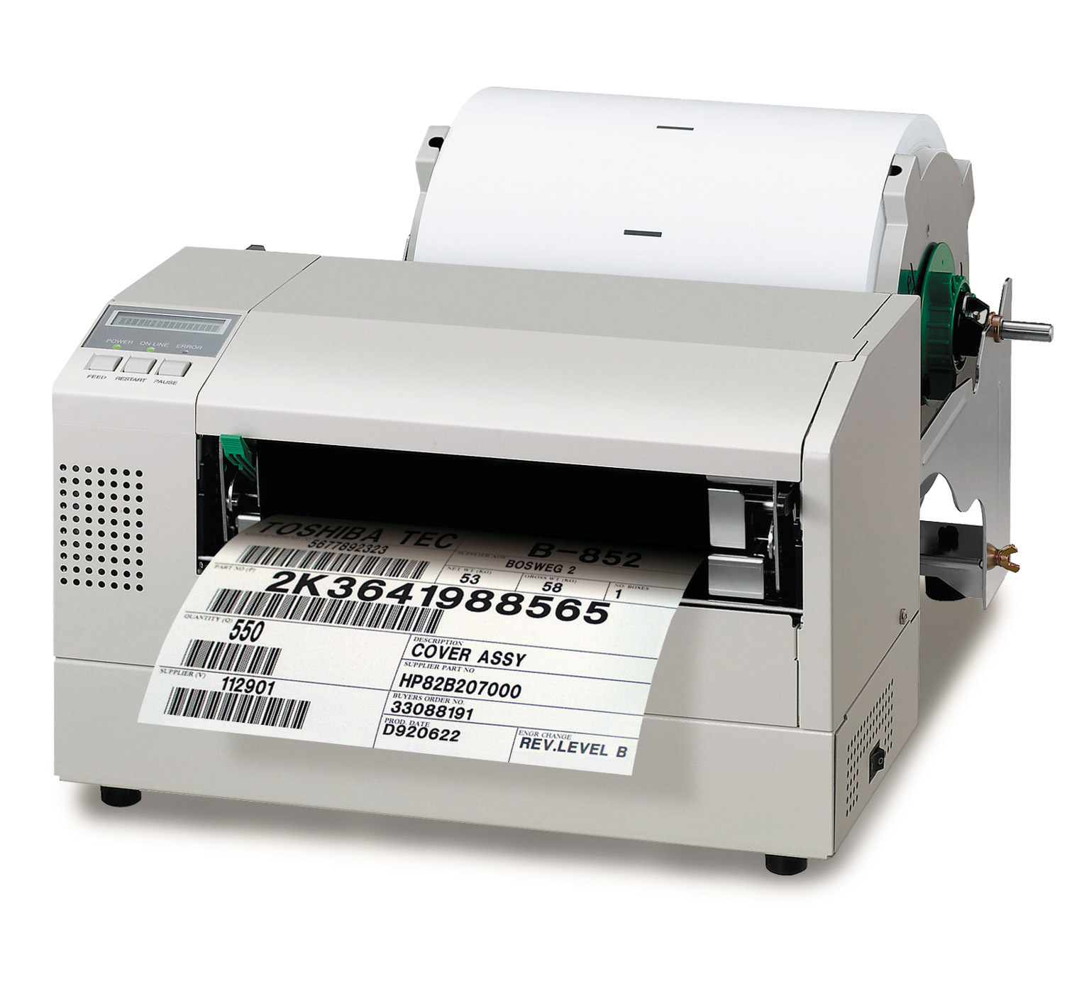 Toshiba B-852 300dpi 8inch Wide Semi-Industrial Label Printer