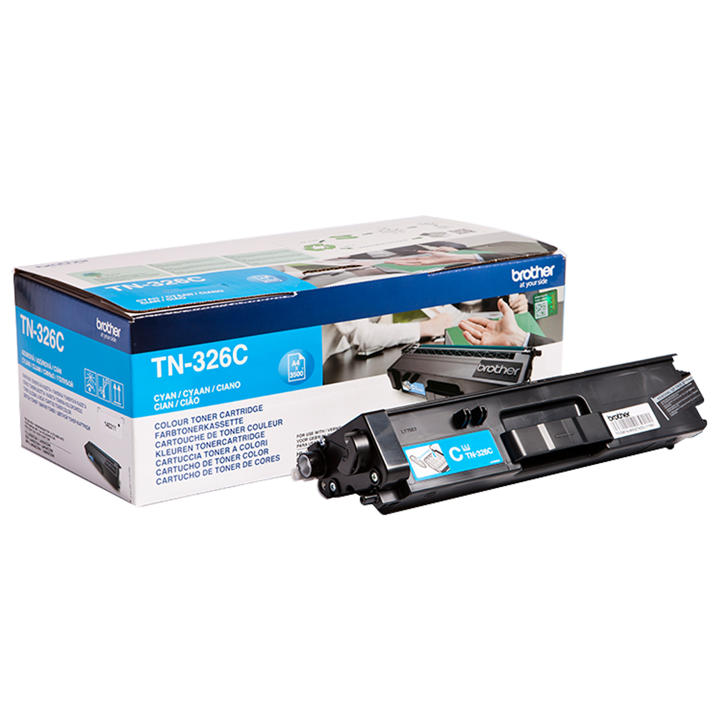 Image of Brother TN-326C Toner-kit cyan high-capacity, 3.5K pages ISO/IEC...