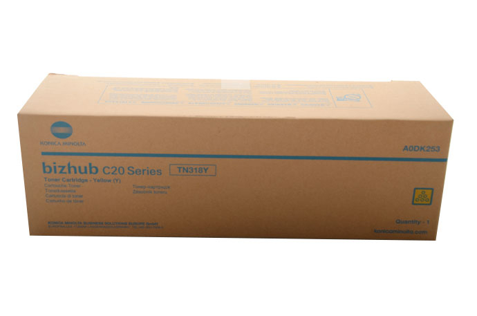 Konica Minolta A0DK253/TN-318Y Toner yellow, 8K pages for KM Bizhub C 20