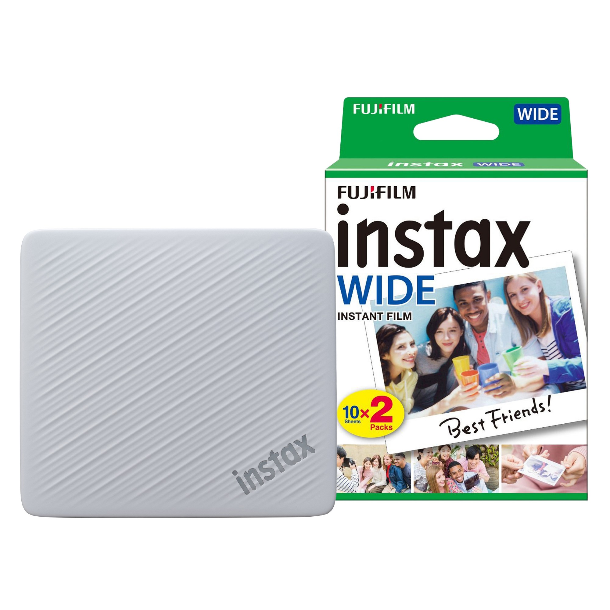 Fujifilm Instax Link Wide 2 Wireless Smartphone Photo Printer - Blue (Printer + 20 Shot Pack)
