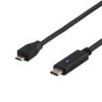 Deltaco USBC-1023 USB-kablar 0,5 m USB 2.0 Micro-USB B Svart