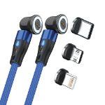 RealPower MagneticCharge2 USB-kabel 1 m Blauw