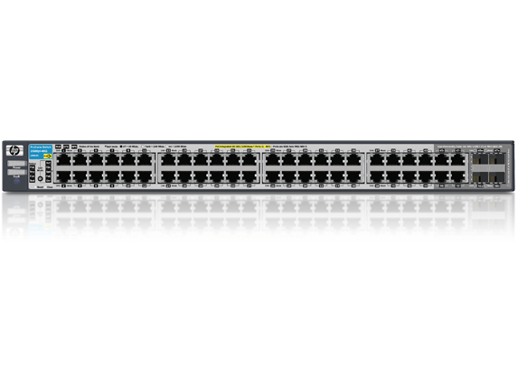 HP J8693-69001 48-Port ProCurve 3500-48G-PoE Gigabit PoE+ 1U Managed Network Switch
