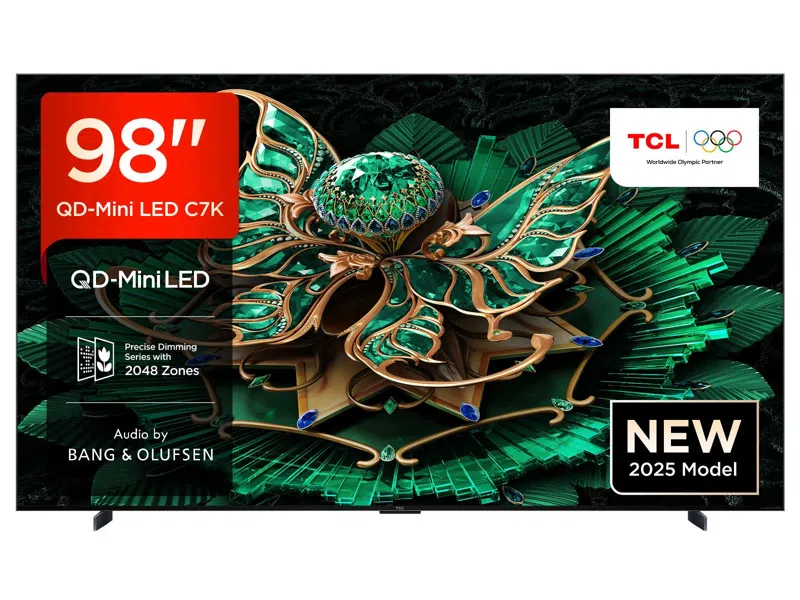 TCL 98C7K-UK TV 2.49 m (98") 4K Ultra HD Smart TV Wi-Fi Black 3000 cd/m²