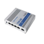 Teltonika TSW100 commutateur réseau Gigabit Ethernet (10/100/1000) Connexion Ethernet, supportant l'alimentation via ce port (PoE) Bleu, Métallique