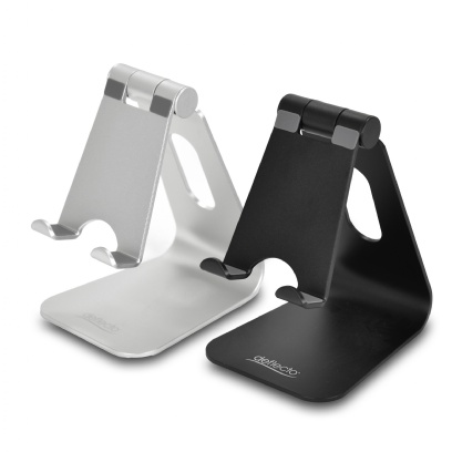 Deflecto Portable Lightweight Aluminium Laptop Stand suitable for laptops up to 17" in Silver