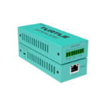 Turtle AV Dante Pro Dual Channel Analog Line Output Adapter with Gain Controls.