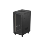 Lanberg FF01-6824-12BL rack 24U Vrijstaande rek Zwart