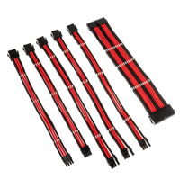 Image of Pro Gamersware Core Adept Braided Cable Extension Kit - Black/Red...