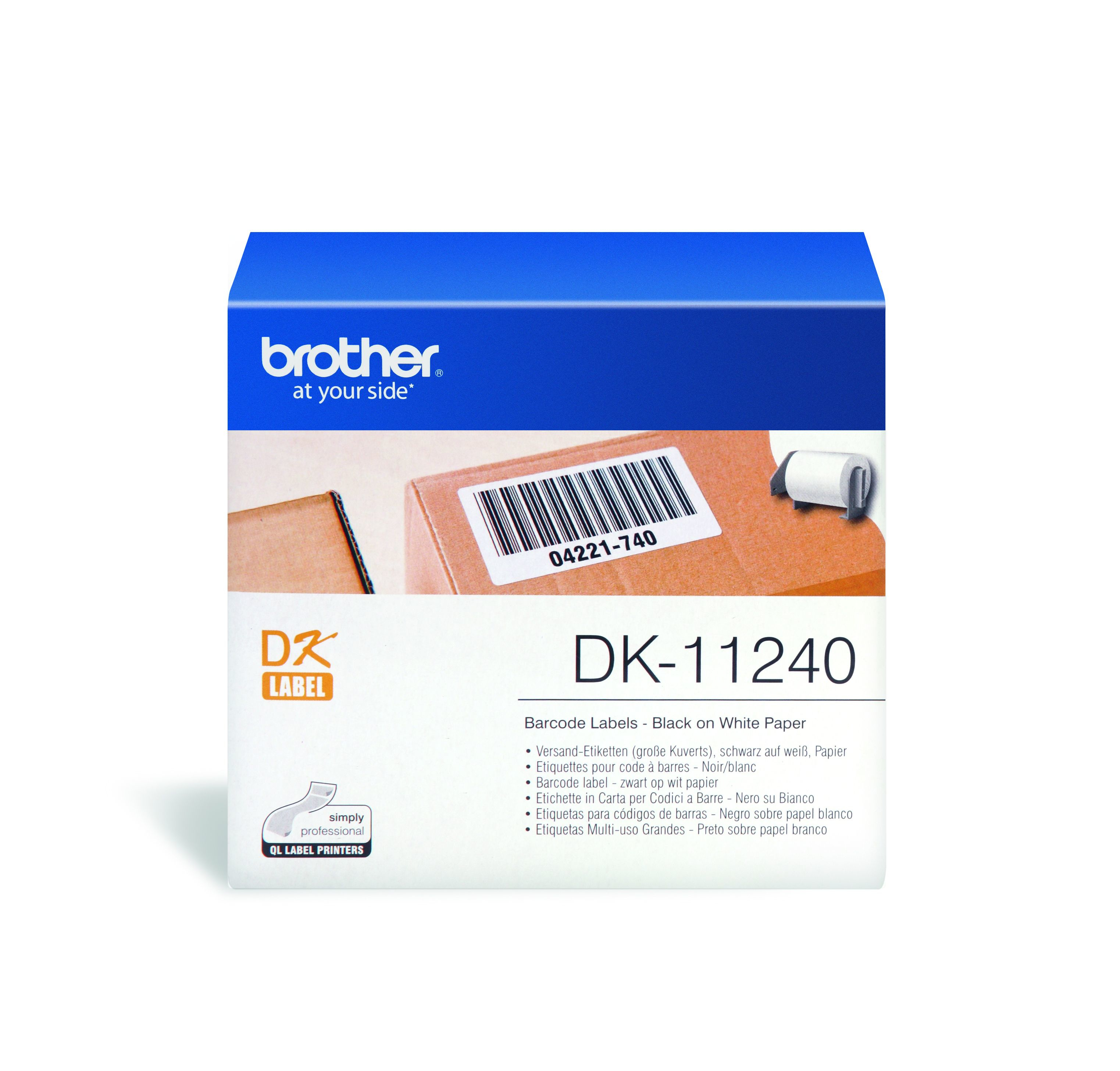 Image of Brother DK-11240 DirectLabel Etikettes white 102mm x 51mm 600 for...