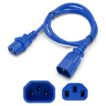 AddOn Networks ADD-C13LK2C14LK14AWG2FTBE power cable Blue 24" (0.61 m) C13 coupler C14 coupler