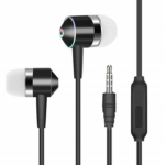 JLC Matte Earphones with Microphone - Black