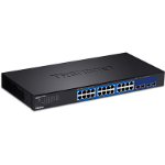 Trendnet TEG-30284 network switch Managed Gigabit Ethernet (10/100/1000) 1U Black