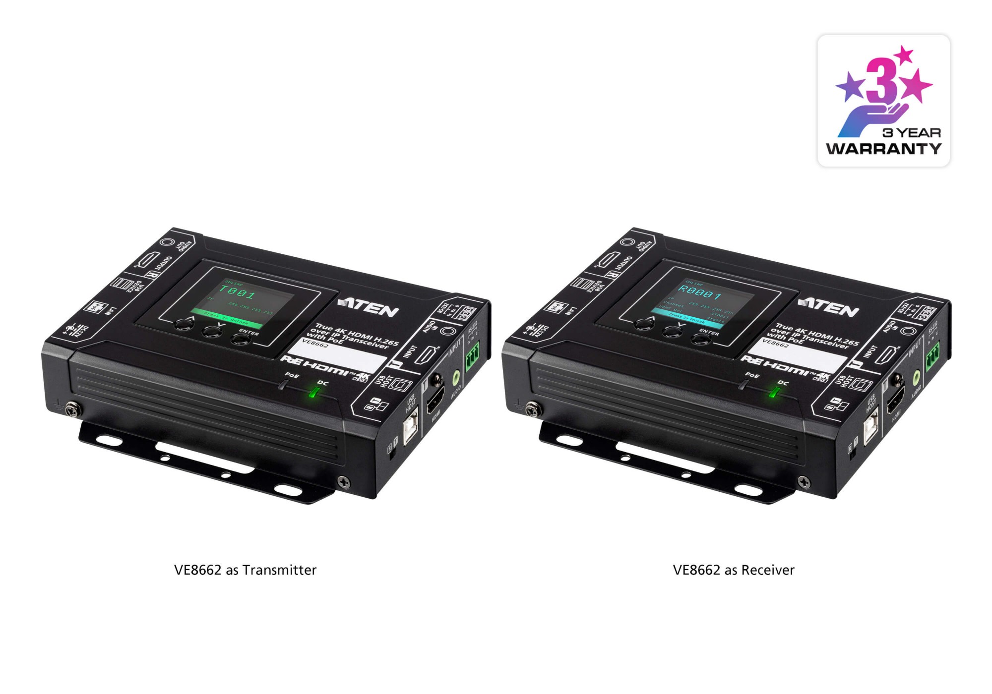 ATEN True 4K HDMI H.265 IP Transceiver