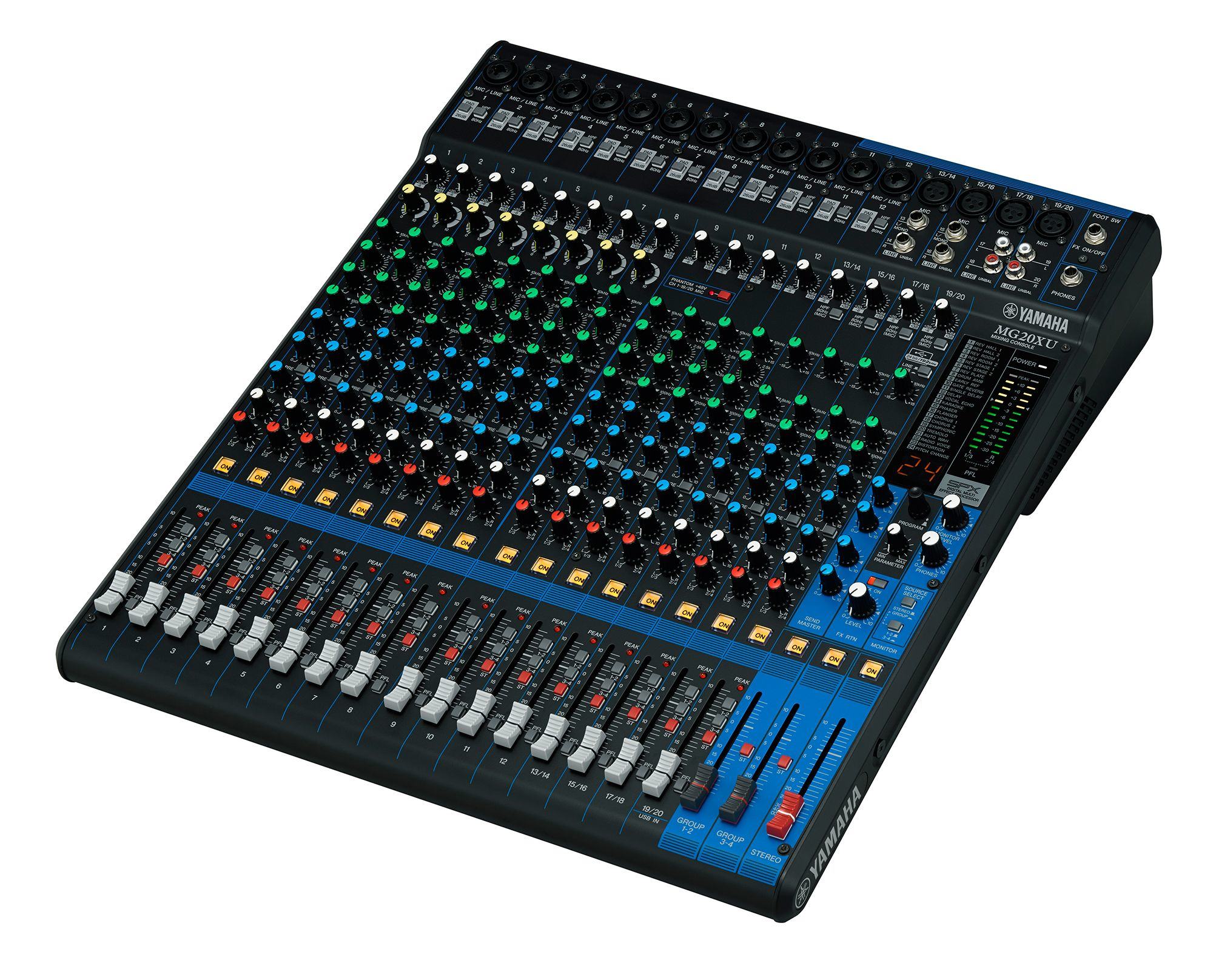 Photos - Mixing Desk Yamaha MG20XU audio mixer 20 channels Black 