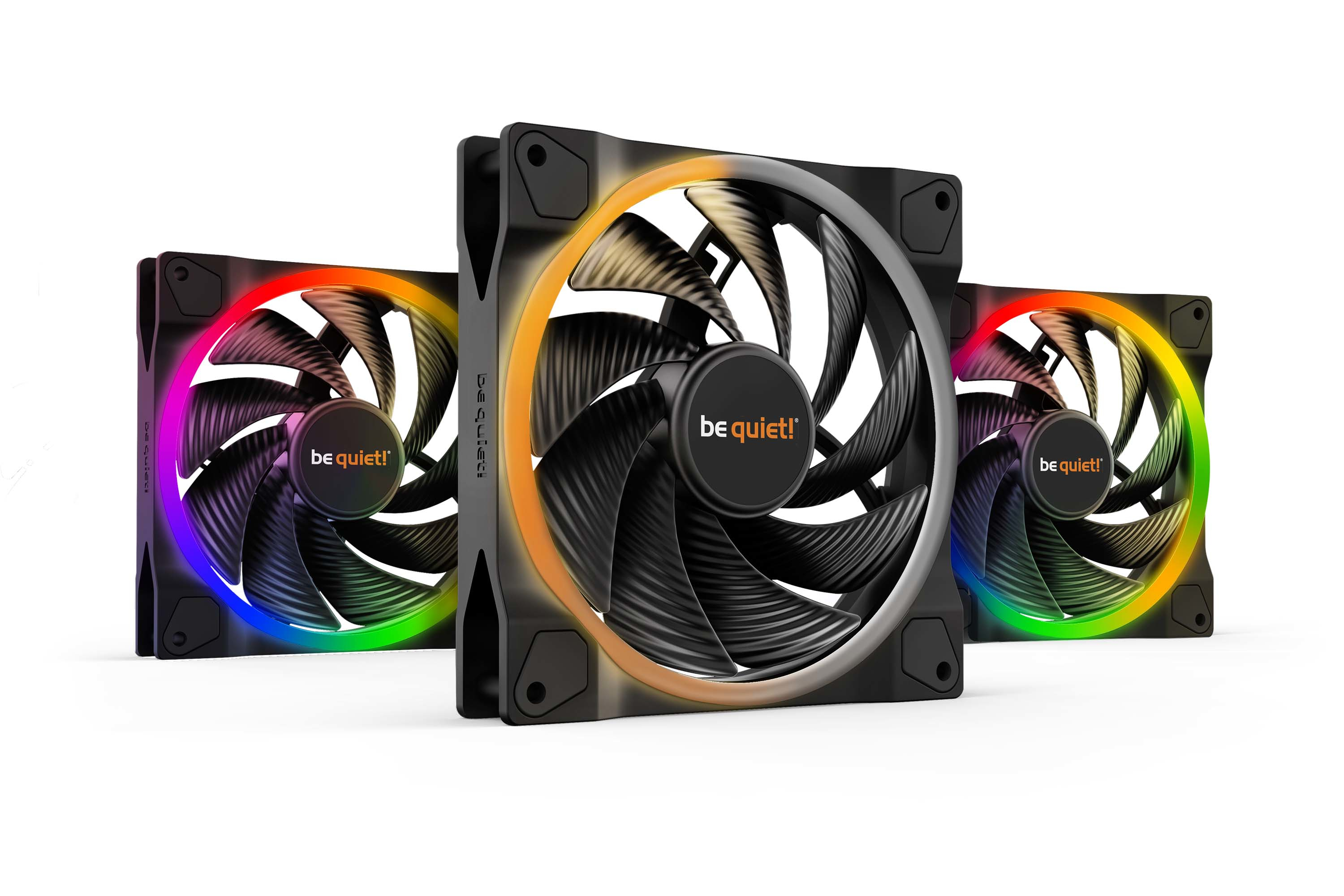 Image of be quiet! Light Wings 140mm ARGB PWM High Speed Fan Black 3 Pack