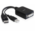DeLOCK 61855 video kabel adapter 0,23 m DisplayPort DVI-I Zwart