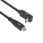 ACT USB 3.0 10Gbps 60W USB Type-C (recht) naar USB Type-C (haaks boven/beneden) kabel, 2 meter