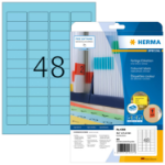 HERMA Coloured Labels A4 45.7x21.2 mm blue paper matt 960 pcs.