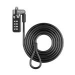 Multiplx Multplx Laptop Combi Lock. 4 digit 1.7m combination security lock. Protect your laptop from theft with this premium cut resistant security cable made from galvanized steel. Compatible with laptops that have a standard size security slot (7mm x 3m