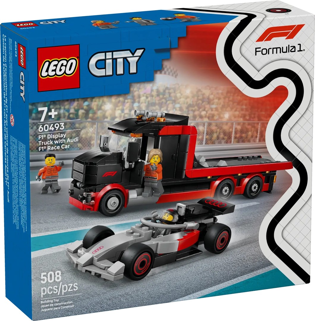 LEGO City 60493 F1 Display Truck with Audi F1 Race Car Set