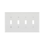 Leviton PJ4-W wall plate/switch cover White