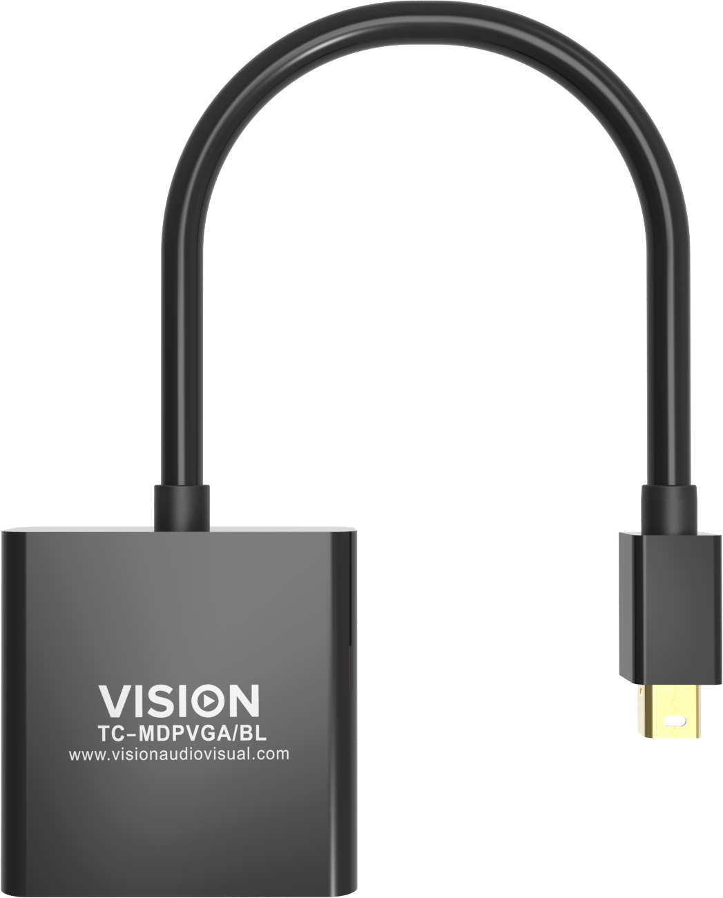 Image of Vision TC-MDPVGA/BL video cable adapter Mini DisplayPort VGA...