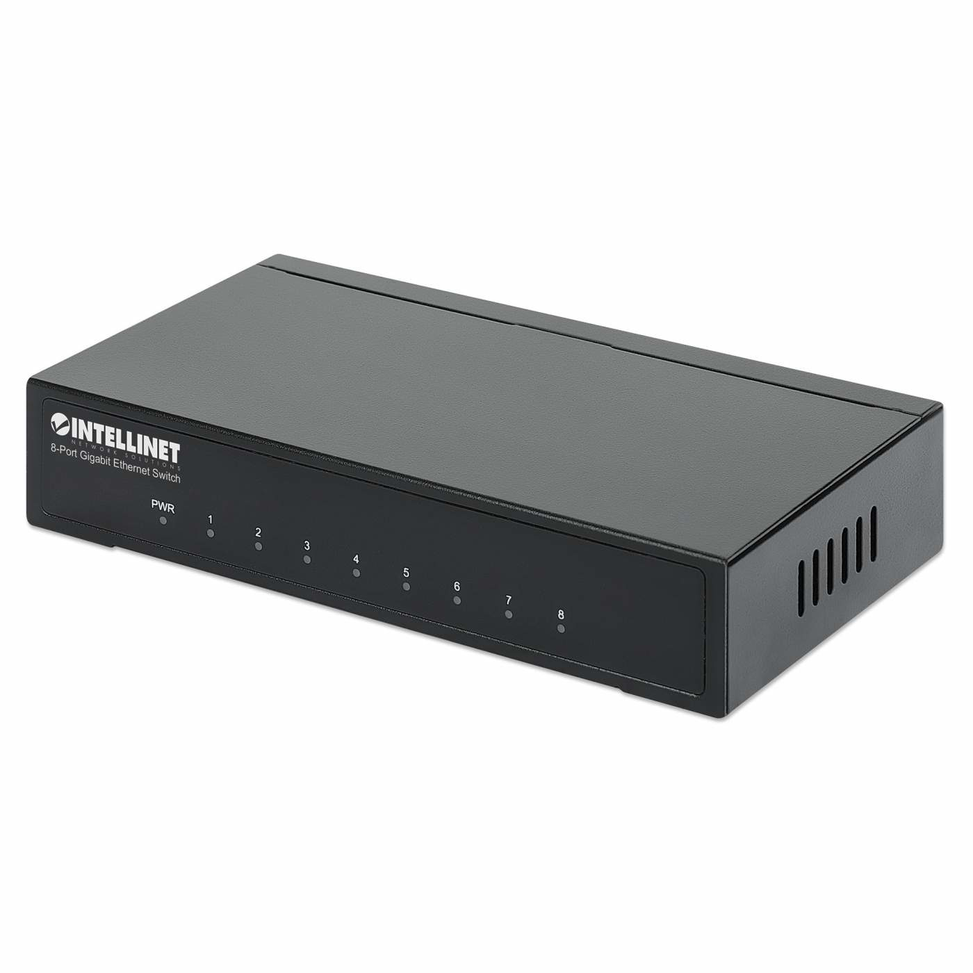 Image of Intellinet 8-Port Gigabit Ethernet Switch, Metal, Box