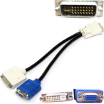 DELL WU329 video cable adapter DVI-I DVI + VGA (D-Sub) Black, Blue, White