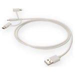 AddOn Networks USB2LGTCM1MW USB cable 39.4" (1 m) USB 2.0 USB A USB C/Micro-USB B/Lightning White
