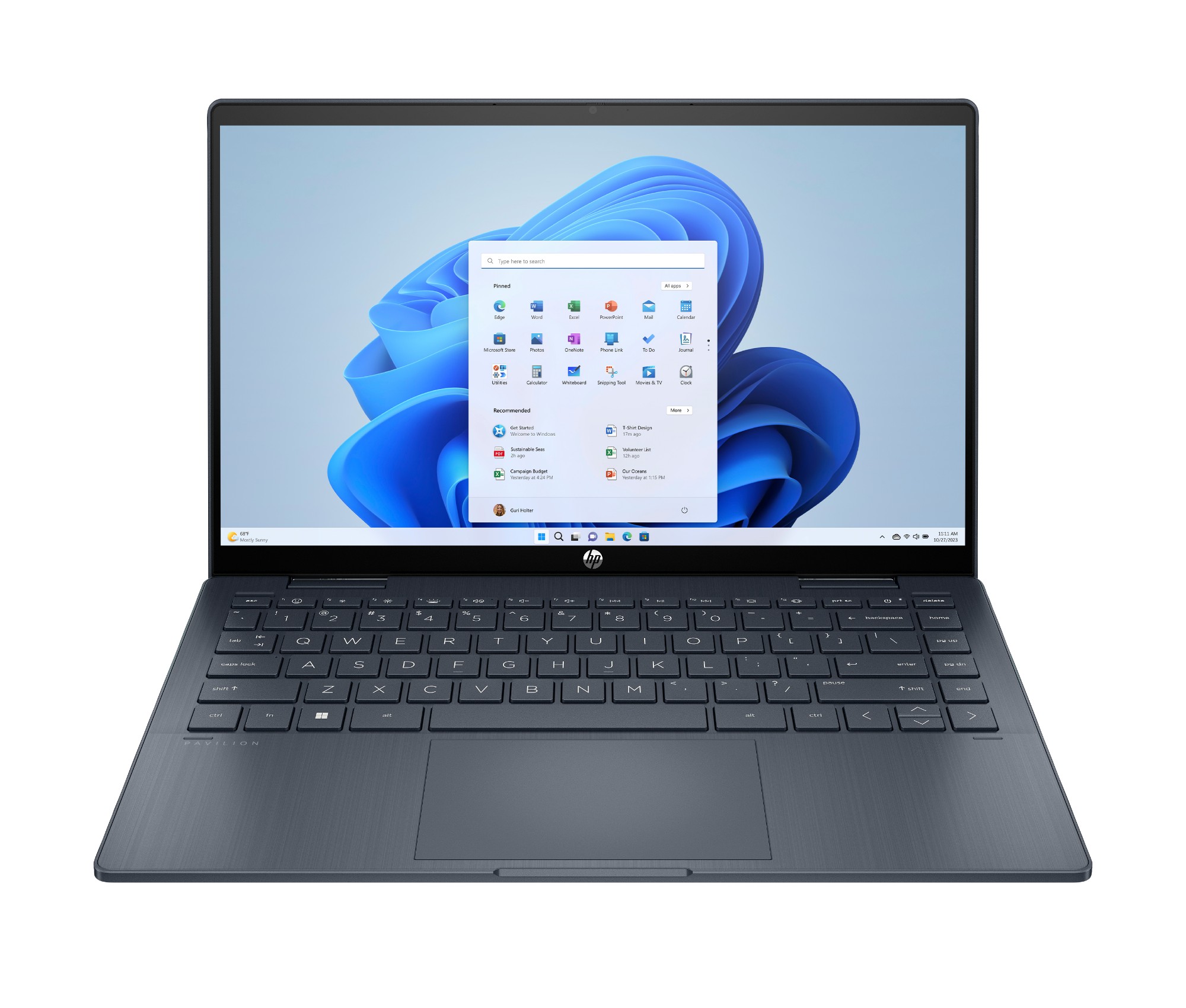 HP Pavilion x360 14-ek2760nz Intel Core 7 150U Hybrid (2-in-1) 35,6 cm (14") Touchscreen Full HD 16 GB DDR4-SDRAM 1 TB SSD Wi-Fi 6 (802.11ax) Windows 11 Home Blau