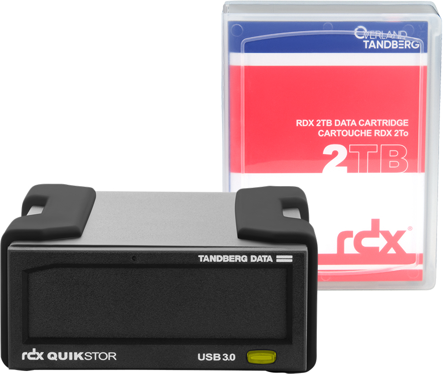 Overland-Tandberg RDX external drive kit with 2TB cartridge, black, USB3+